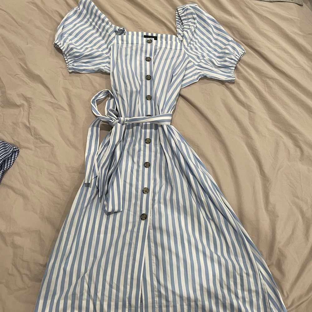 New striped midi dress J. Crew